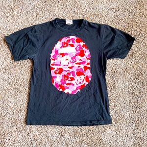 pink bathing ape BAPE T-shirt size S